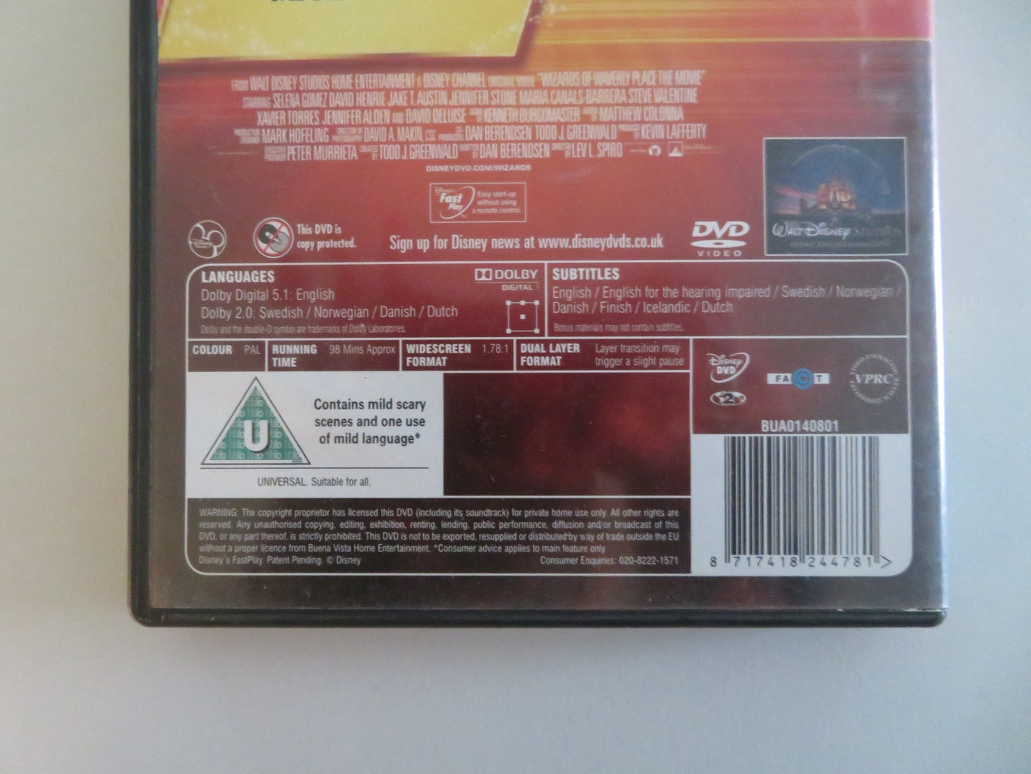 WIZARDS OF WAVERLY PLACE: THE MOVIE - EXTENDED EDITION (DVD) 2009 REGION 2 Movie posters