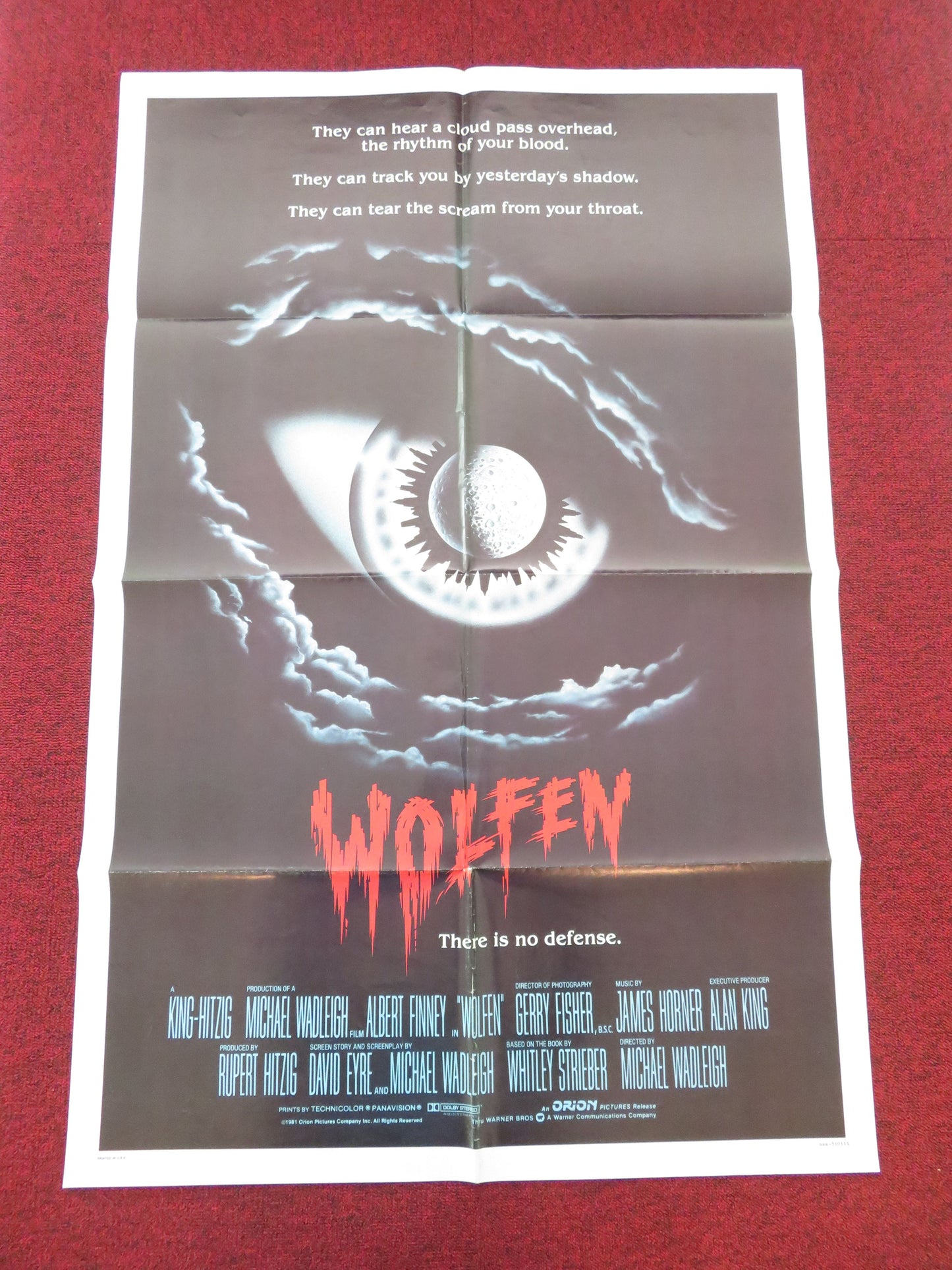 Wolfen Folded US One Sheet Poster Albert Finney Diane Venora 1981 Movie posters