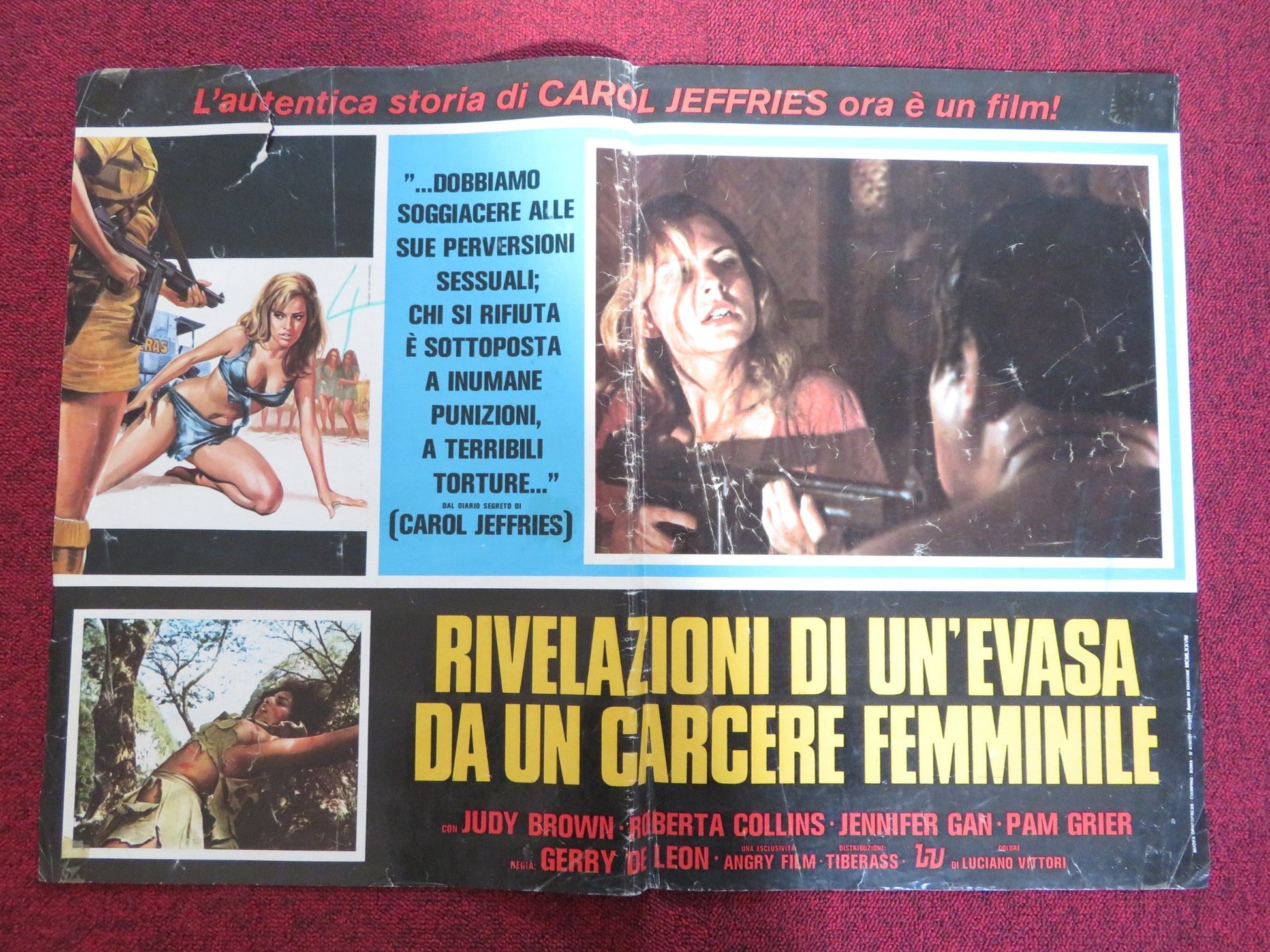 WOMEN IN CAGES - A ITALIAN FOTOBUSTA POSTER JUDY BROWN ROBERA COLLINS 1971 Rendezvous Cinema Movie posters