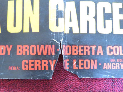 WOMEN IN CAGES - B ITALIAN FOTOBUSTA POSTER JUDY BROWN ROBERA COLLINS 1971 Rendezvous Cinema Movie posters