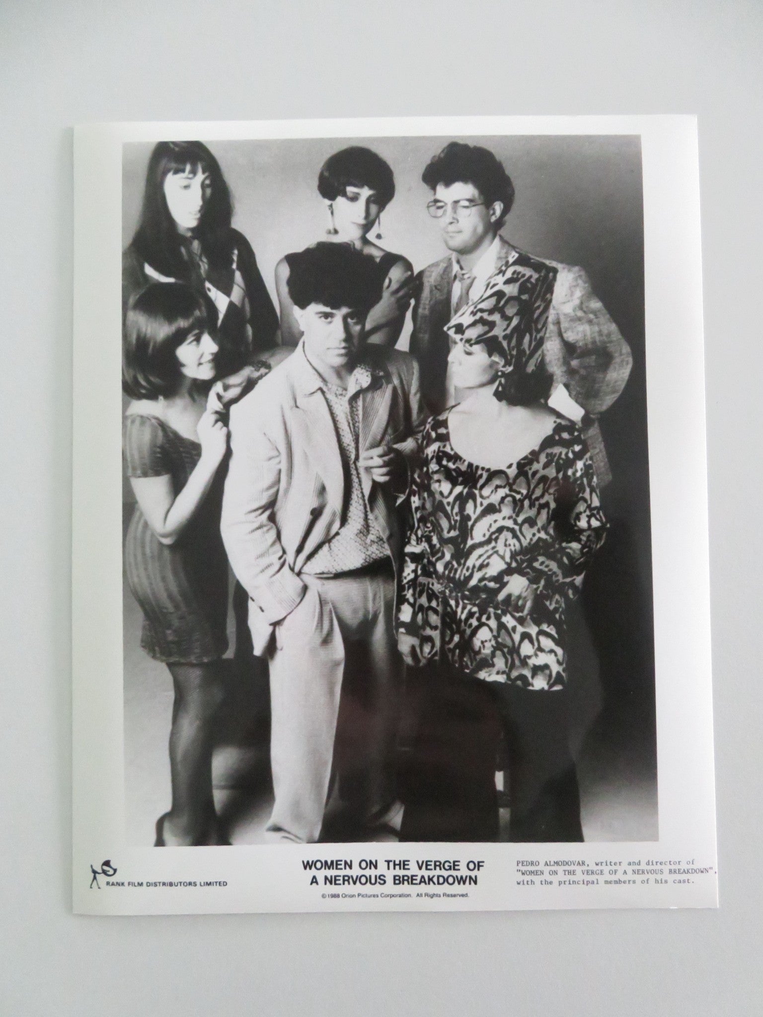 WOMEN ON THE VERGE OF A NERVOUS BREAKDOWN MOVIE STILL PHOTO LOT OF 8 1988 Movie posters