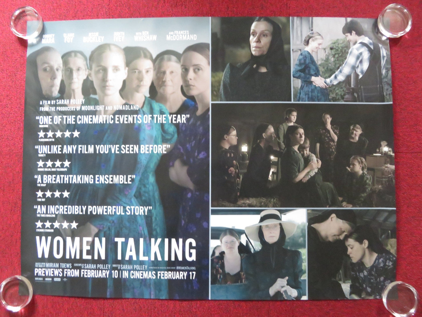 WOMEN TALKING UK QUAD ROLLED POSTER ROONEY MARA FRANCES MCDORMAND 2022 Rendezvous Cinema Movie posters