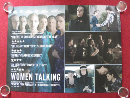 WOMEN TALKING UK QUAD ROLLED POSTER ROONEY MARA FRANCES MCDORMAND 2022 Rendezvous Cinema Movie posters