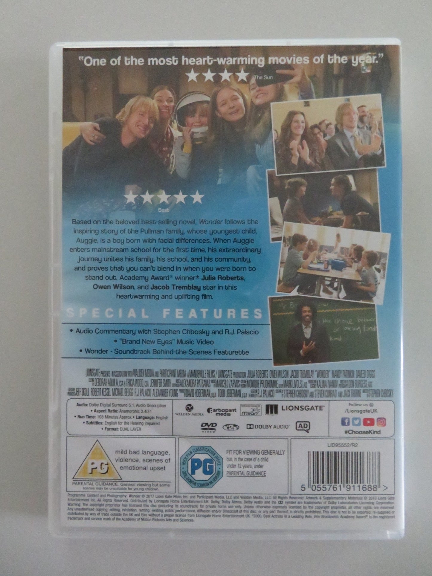 WONDER (DVD) OWEN WILSON JULIA ROBERTS 2017 REGION 2 Movie posters