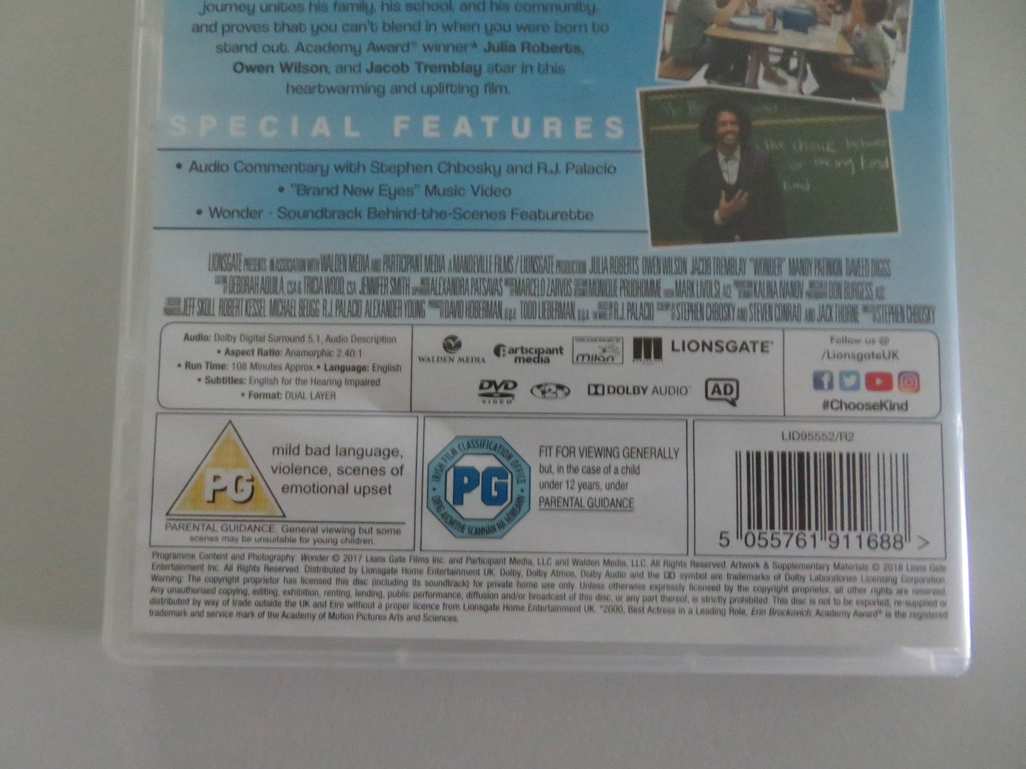 WONDER (DVD) OWEN WILSON JULIA ROBERTS 2017 REGION 2 Movie posters