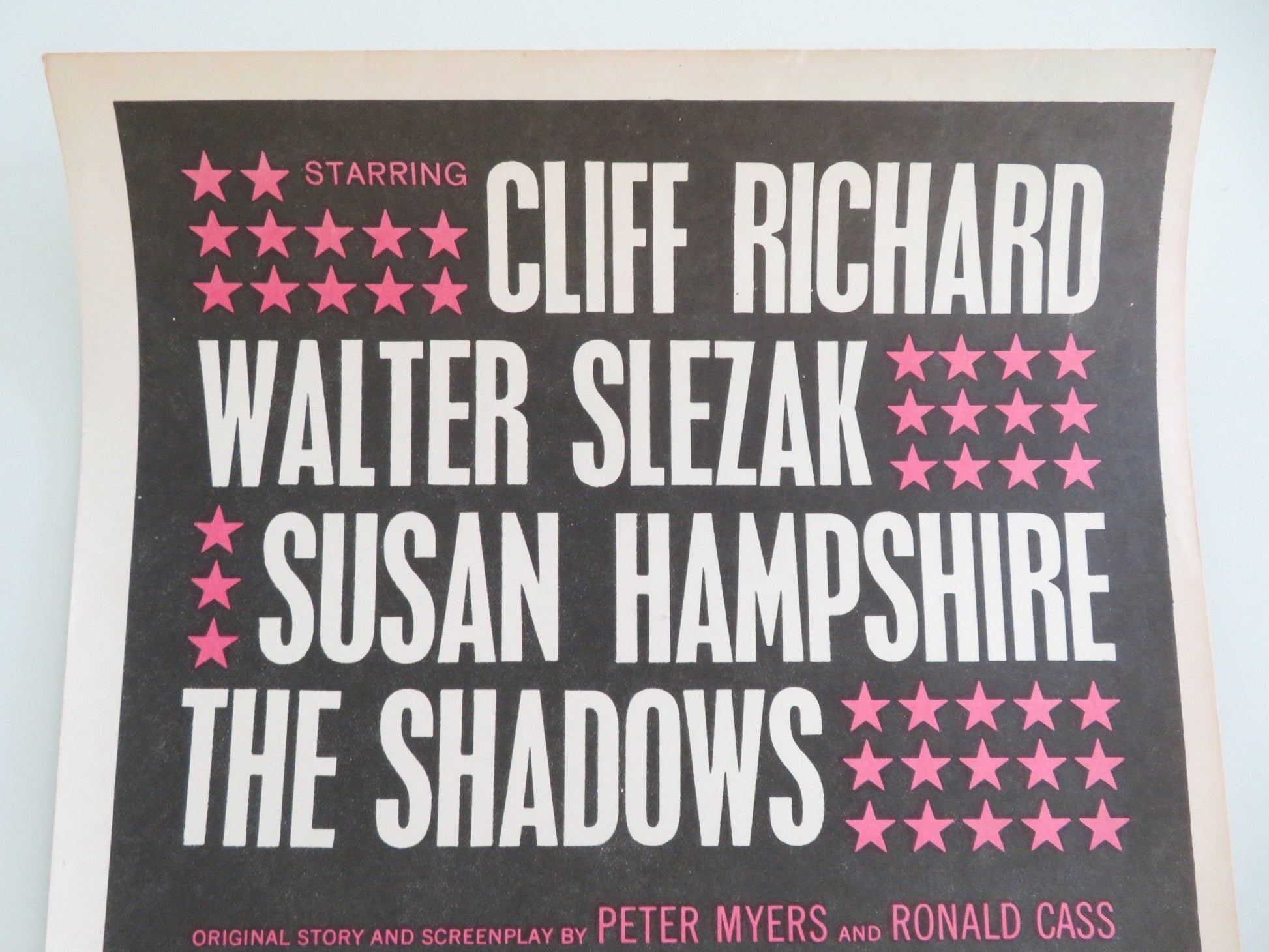 Wonderful Life US Insert Poster Cliff Richard Susan Hampshire 1965 Movie posters