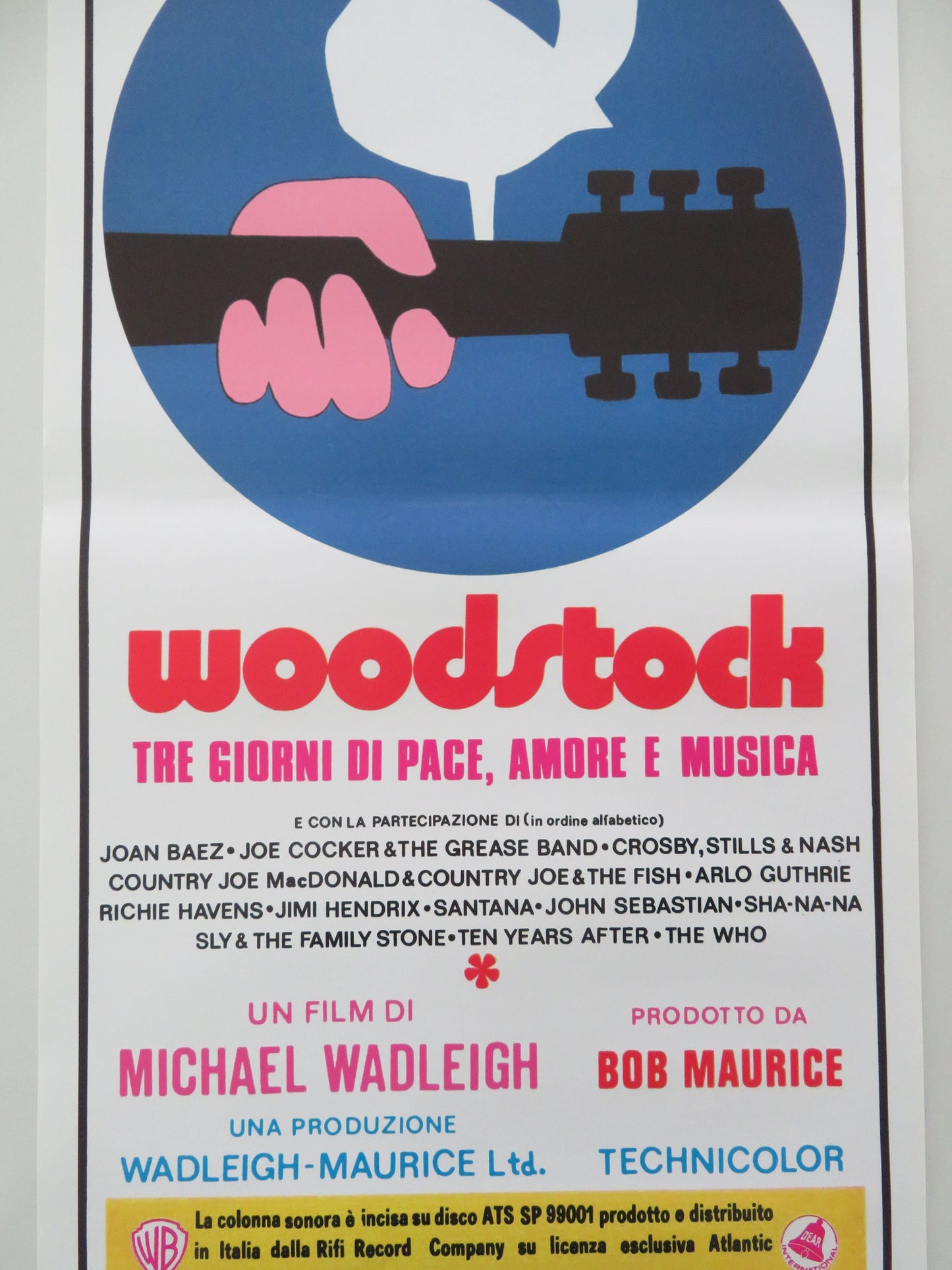 Woodstock Italian Locandina Poster Jimi Hendrix The Who Joan Baez 1970 Movie posters