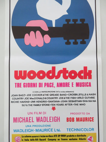 Woodstock Italian Locandina Poster Jimi Hendrix The Who Joan Baez 1970 Movie posters