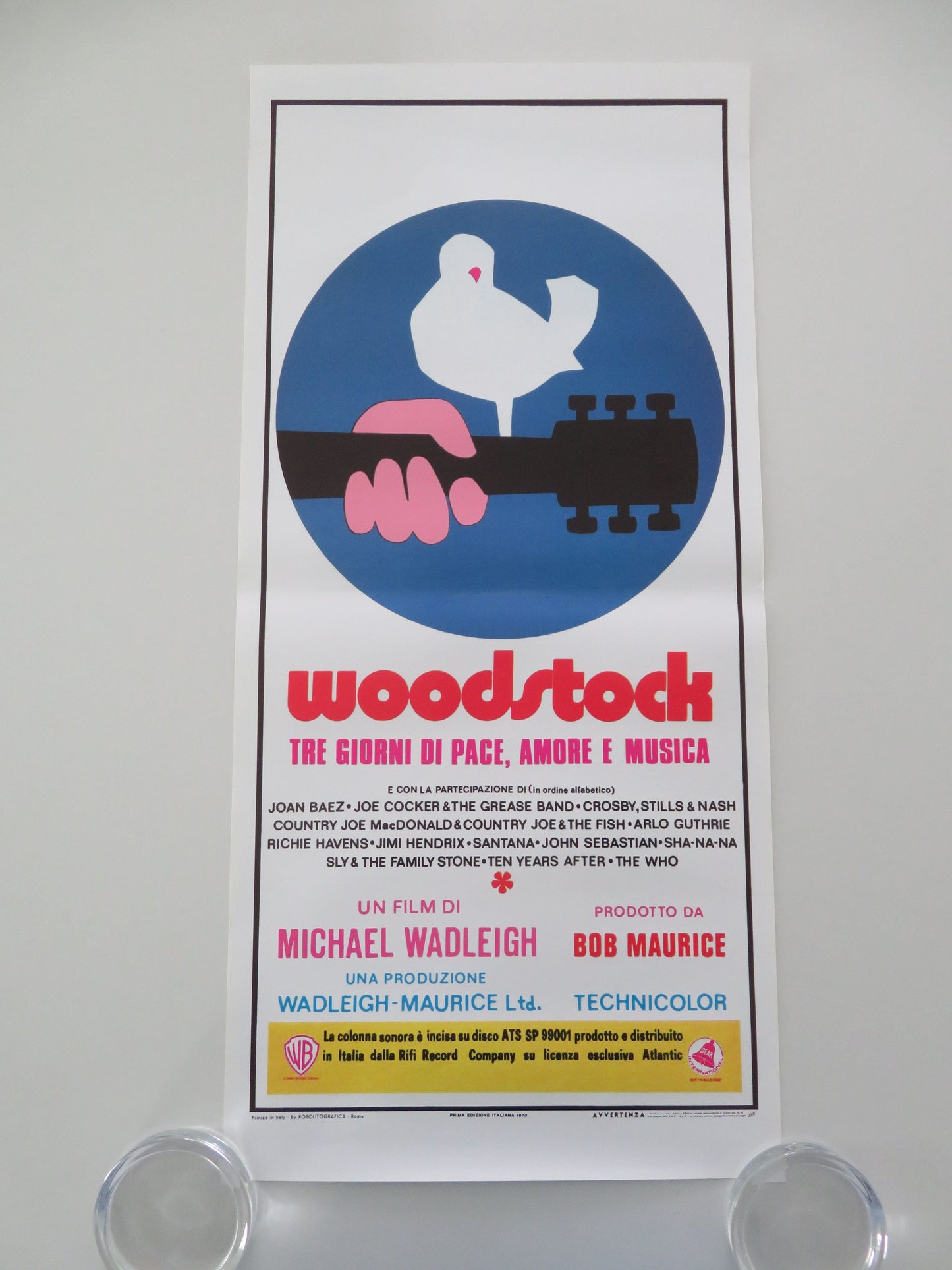 Woodstock Italian Locandina Poster Jimi Hendrix The Who Joan Baez 1970 Movie posters