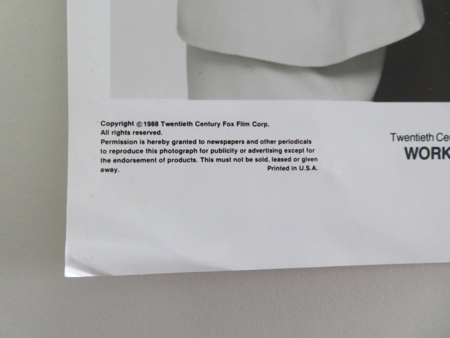 WORKING GIRL MOVIE STILL PHOTO HARRISON FORD MELANIE GRIFFITH S. WEAVER 1988 Movie posters