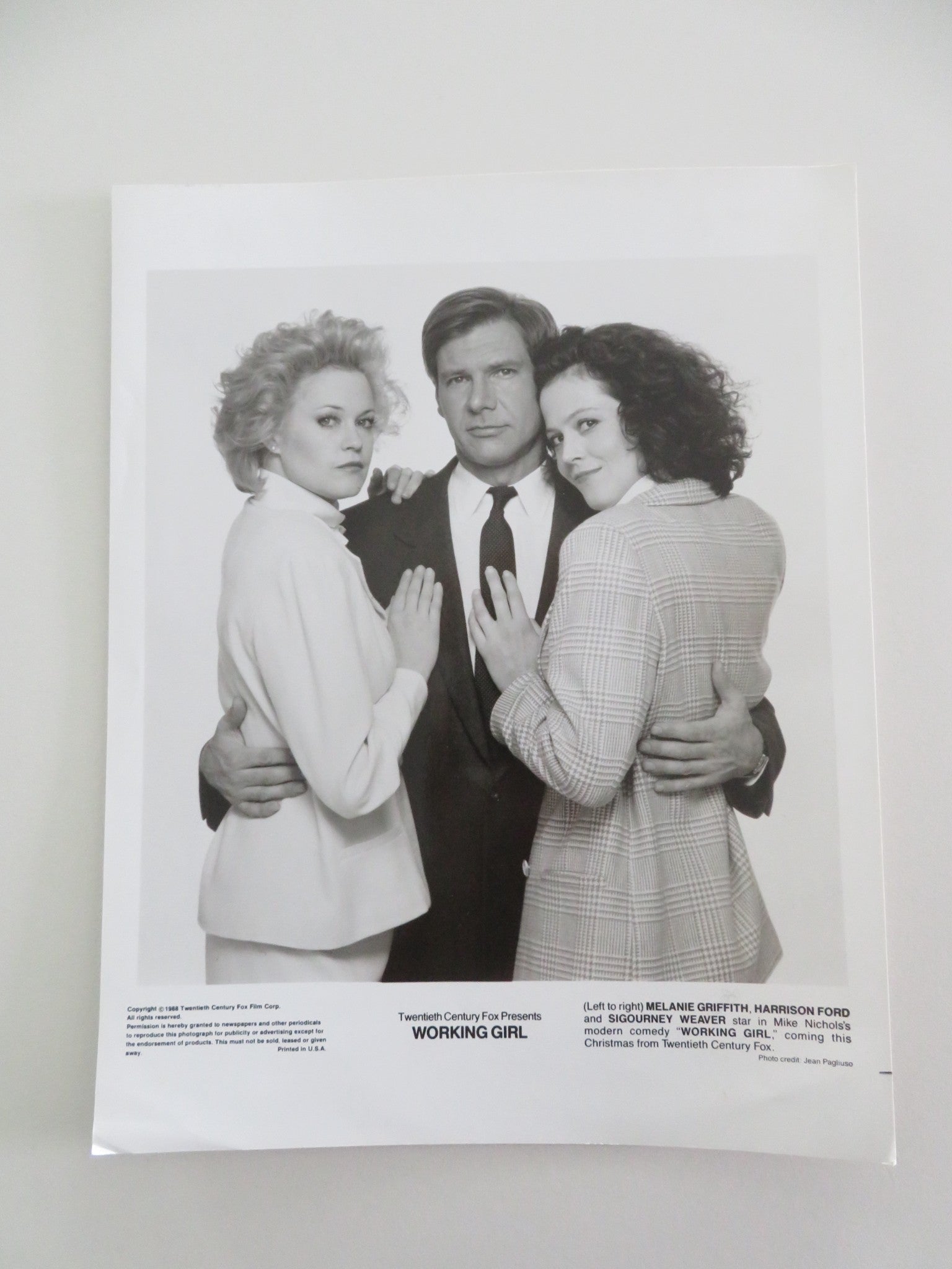 WORKING GIRL MOVIE STILL PHOTO HARRISON FORD MELANIE GRIFFITH S. WEAVER 1988 Movie posters