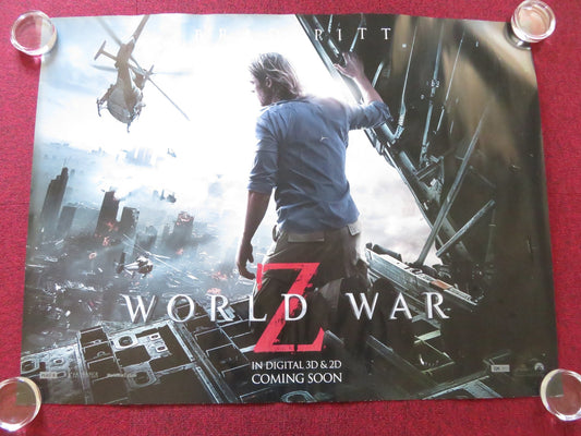 WORLD WAR Z UK QUAD ROLLED POSTER BRAD PITT MIREILLE ENOS 2013 Rendezvous Cinema Movie posters