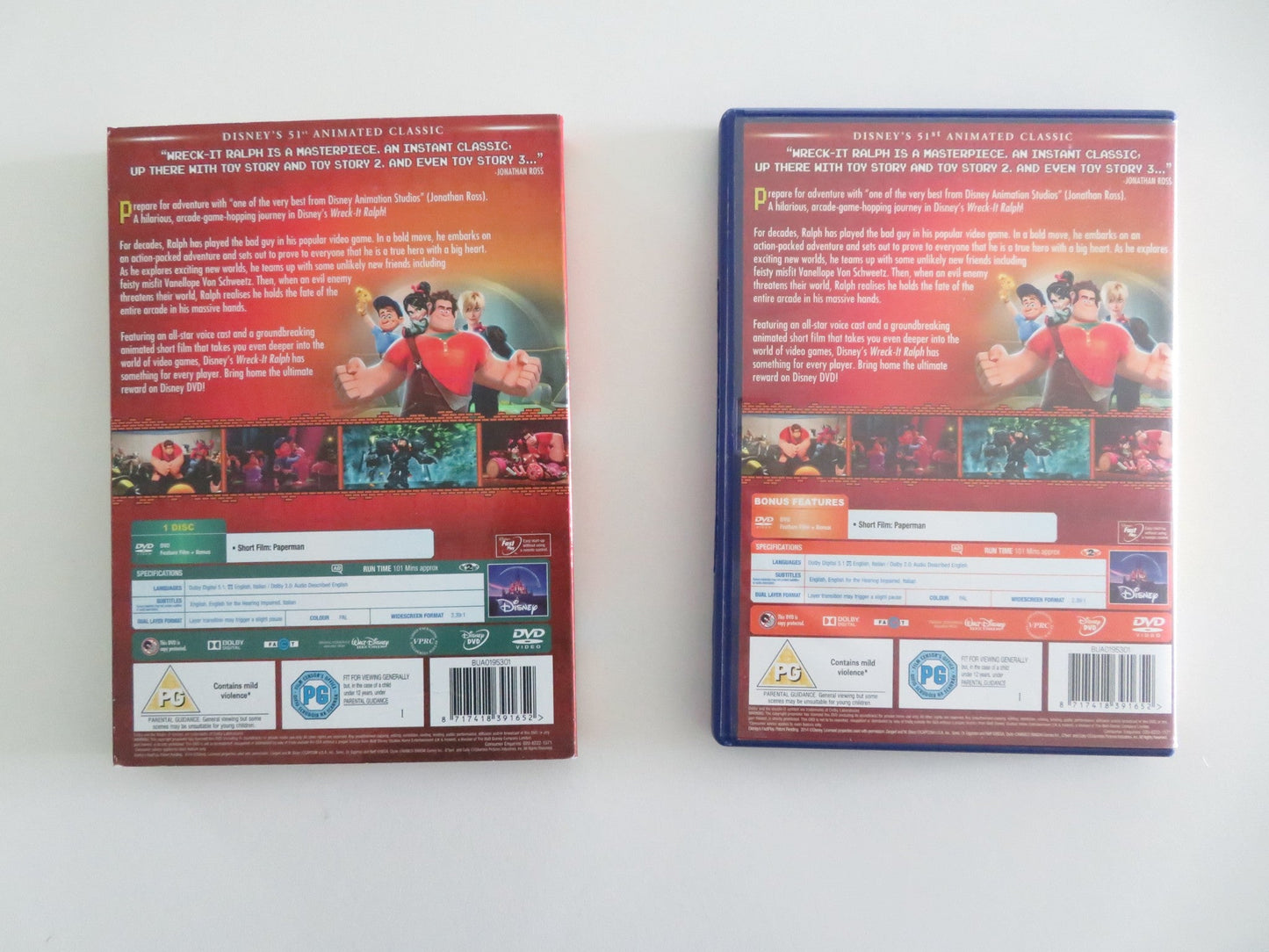 Wreck it Ralph (DVD) Disney John C. Reilly Sarah Silverman 2012 Region 2 Movie posters