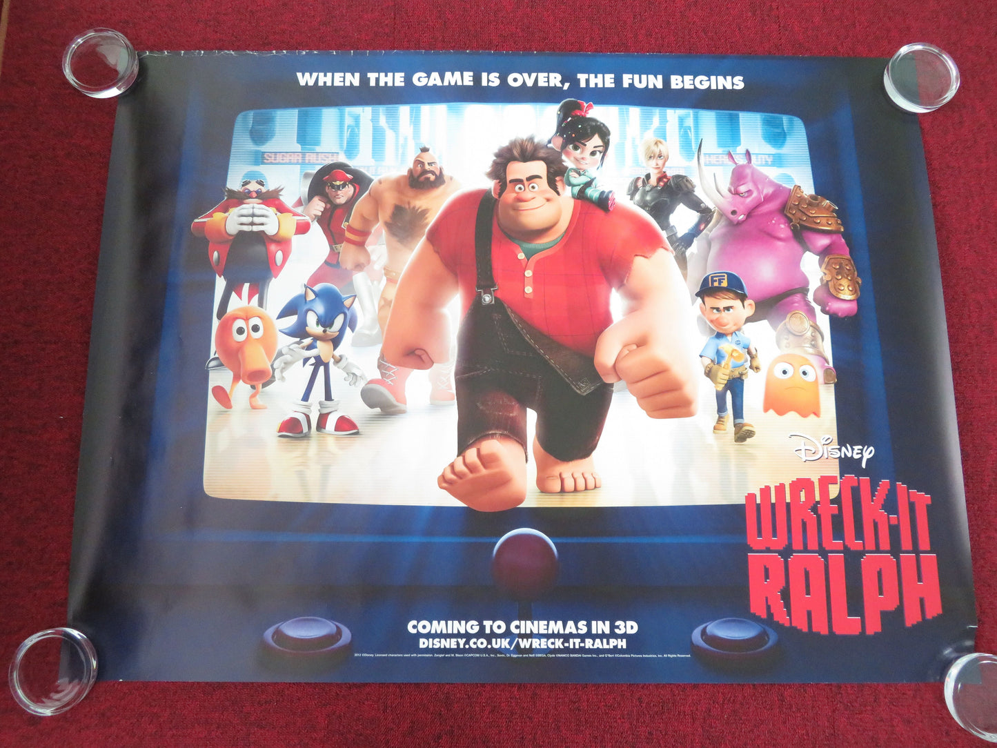 Wreck-It Ralph UK Quad Rolled Poster John C. Reilly Sarah Silverman 2012 Movie posters