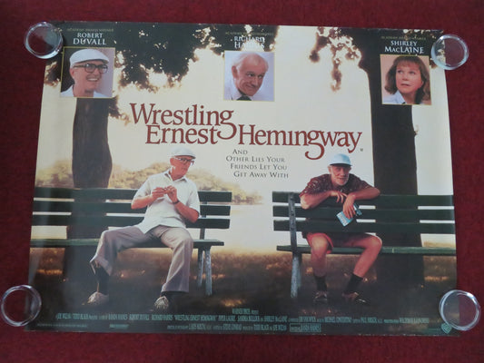 Wrestling Ernest Hemingway UK Quad Rolled Poster Robert Duvall R. Harris 1993 Movie posters