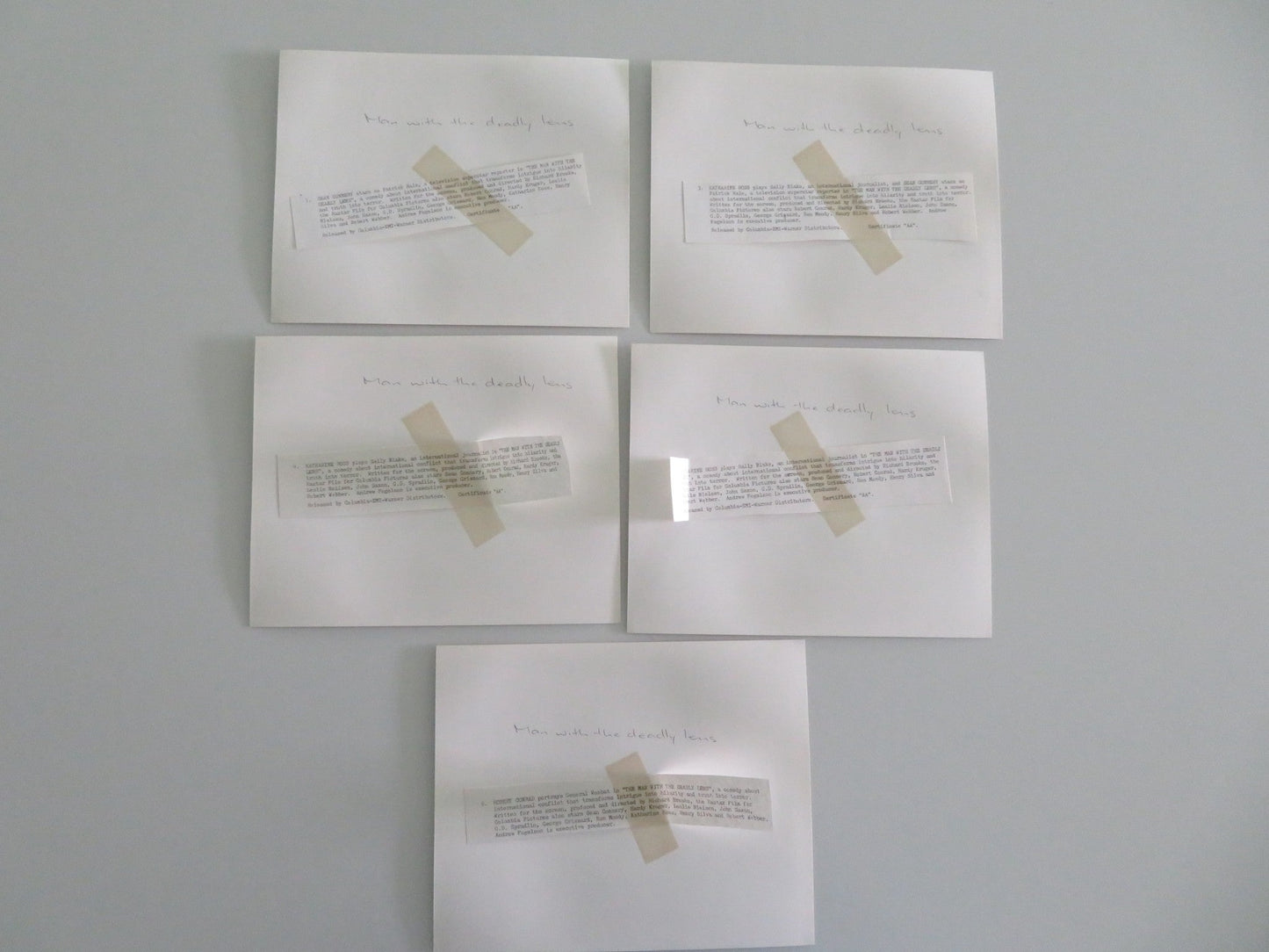 WRONG IS RIGHT - A MOVIE STILL PHOTO LOT OF 5 SEAN CONNERY KATHARINE ROSS 1982 Movie posters