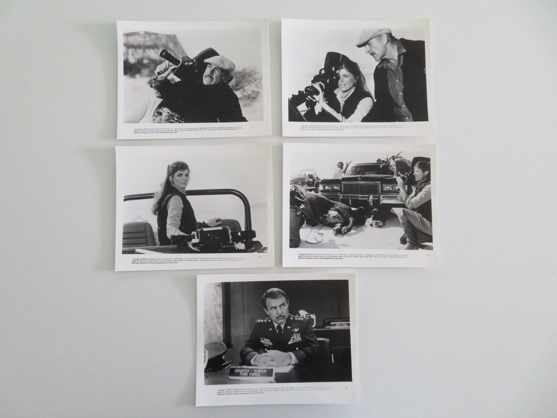 WRONG IS RIGHT - A MOVIE STILL PHOTO LOT OF 5 SEAN CONNERY KATHARINE ROSS 1982 Movie posters