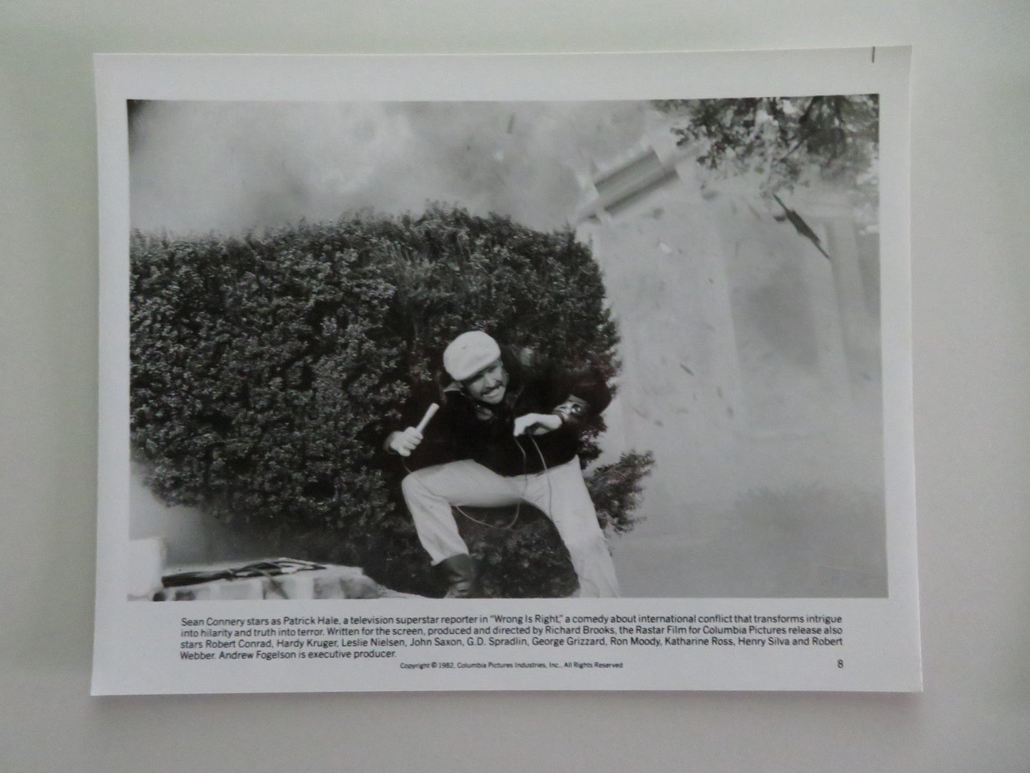 Wrong Is Right - C MOVIE STILL PHOTO LOT OF 7 SEAN CONNERY LESLIE NIELSEN 1982 Movie posters