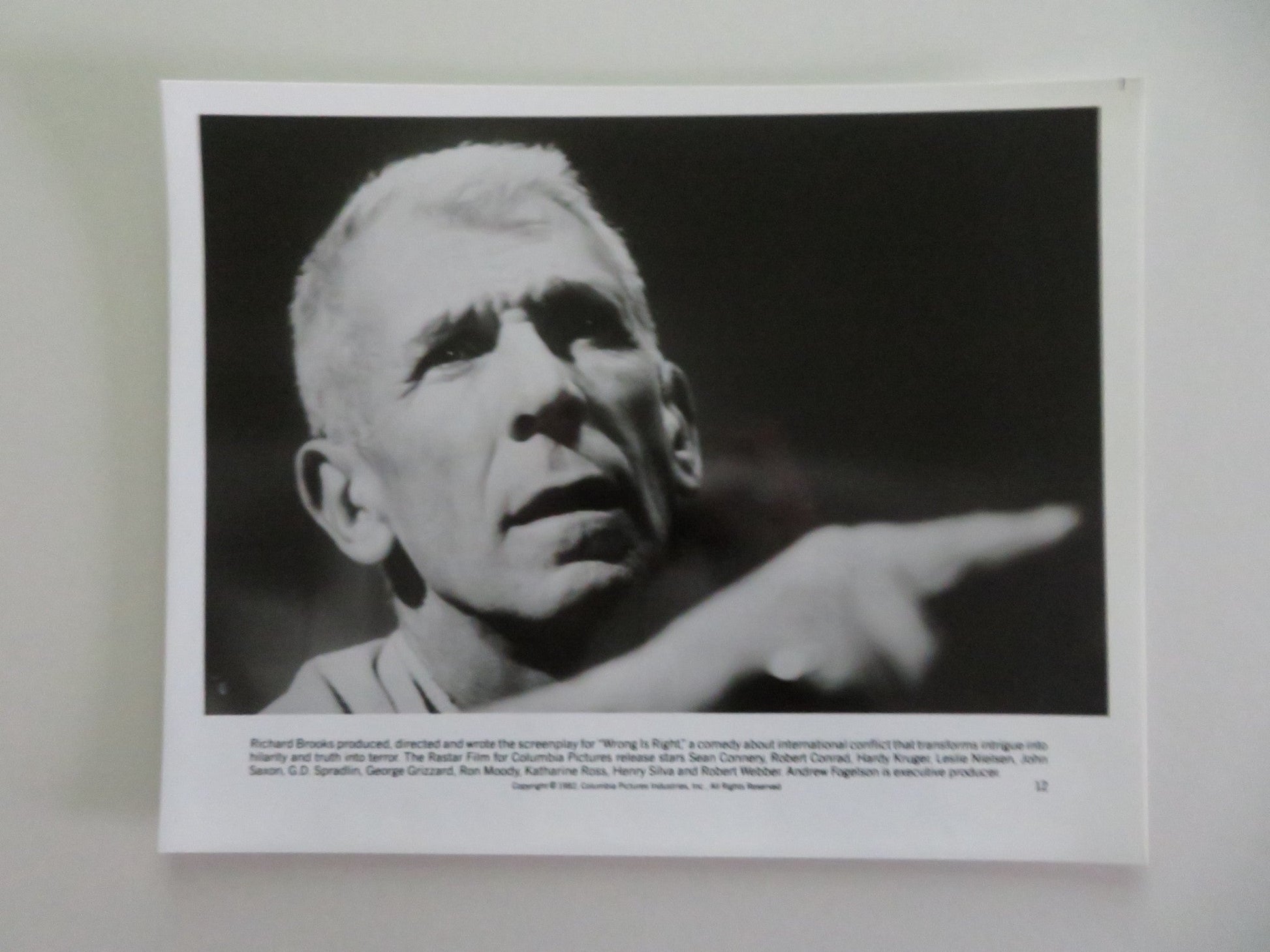 Wrong Is Right - C MOVIE STILL PHOTO LOT OF 7 SEAN CONNERY LESLIE NIELSEN 1982 Movie posters