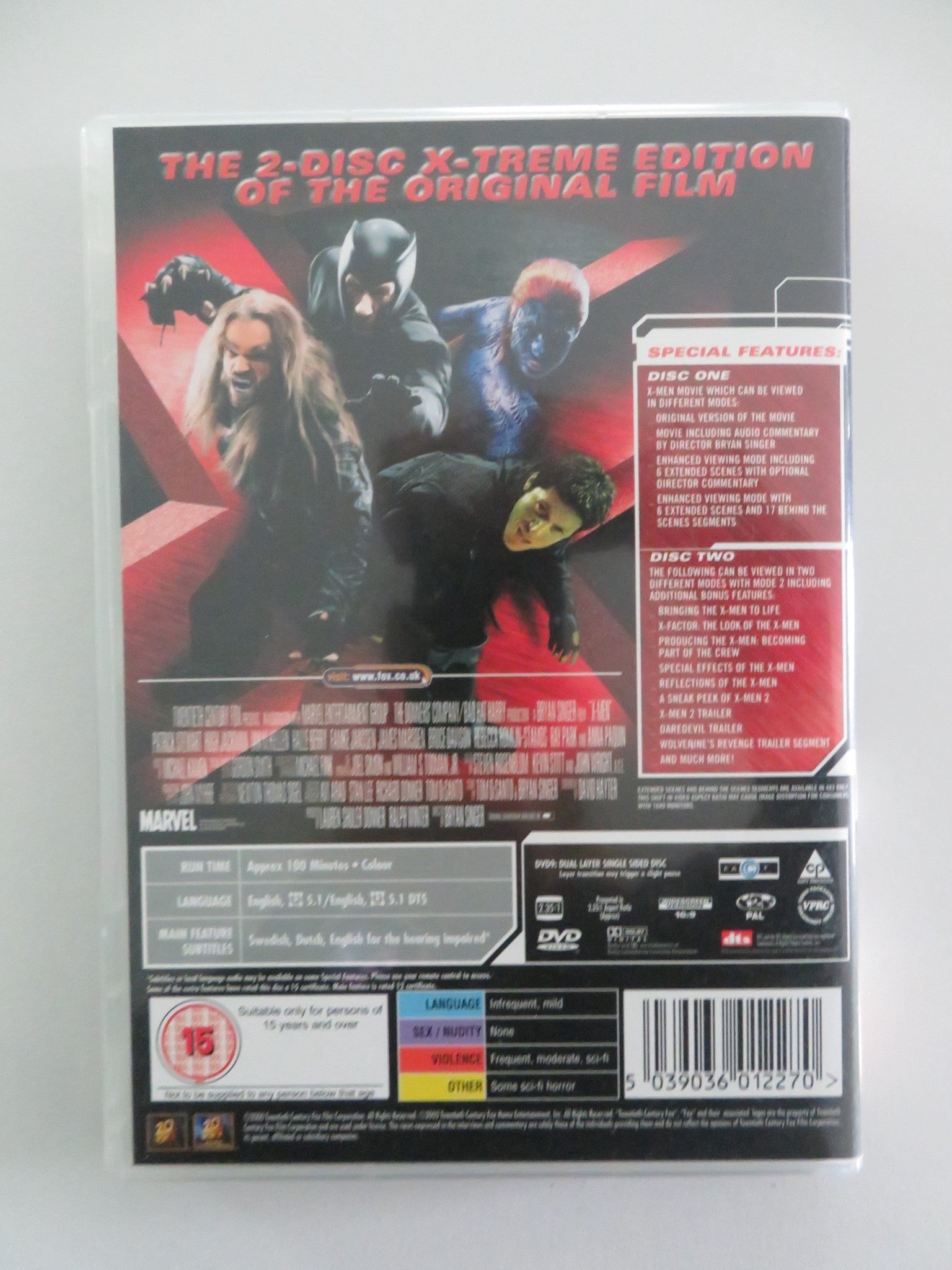 X-MEN 1.5 2 DISC EXTREME EDITION (DVD) HUGH JACKMAN STEWART REGION 2 2000 - Rendezvous Cinema