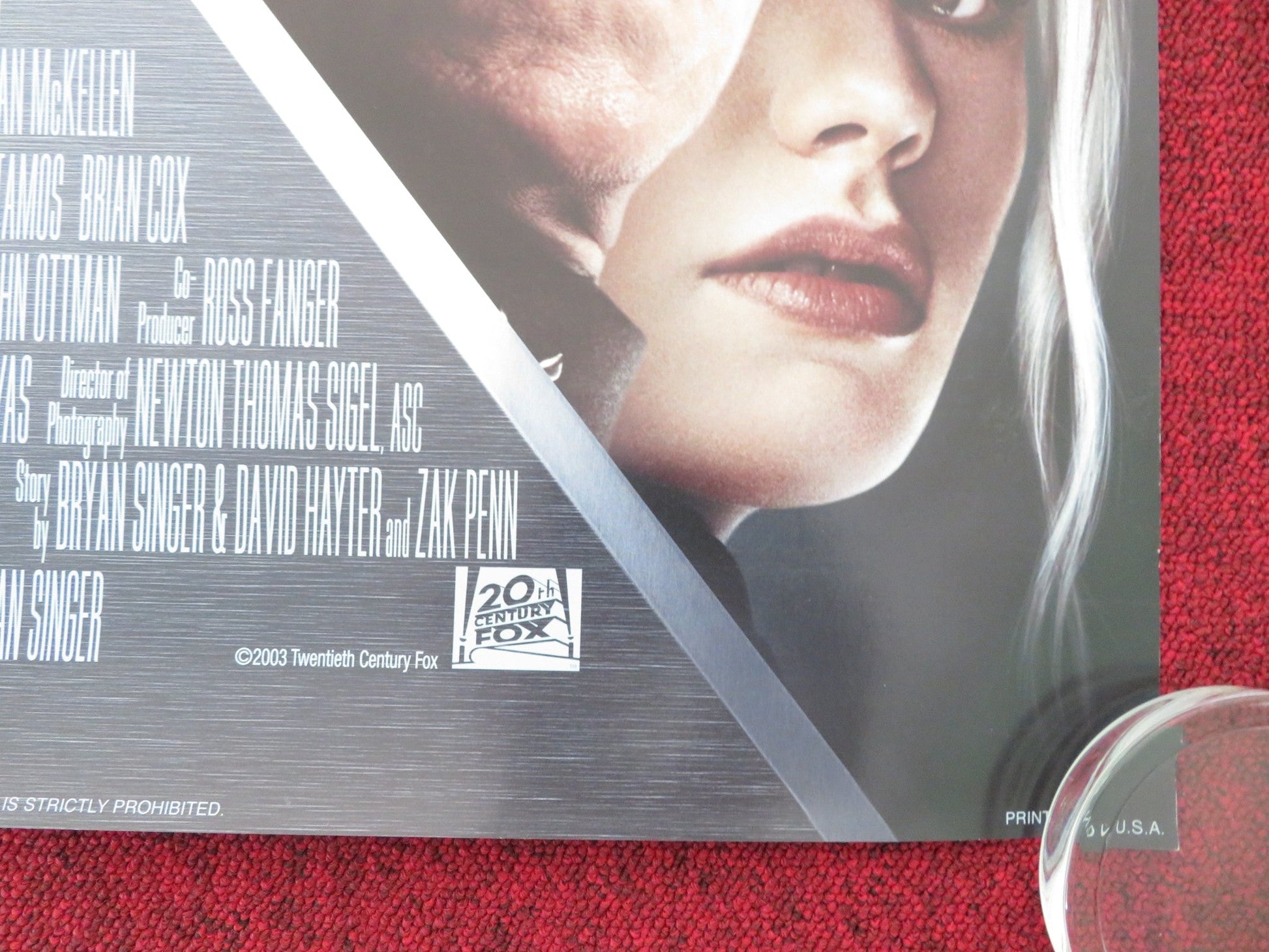 X - MEN 2 VERSION B US ONE SHEET ROLLED POSTER PATRICK STEWART HUGH JACKMAN 2003 Movie posters