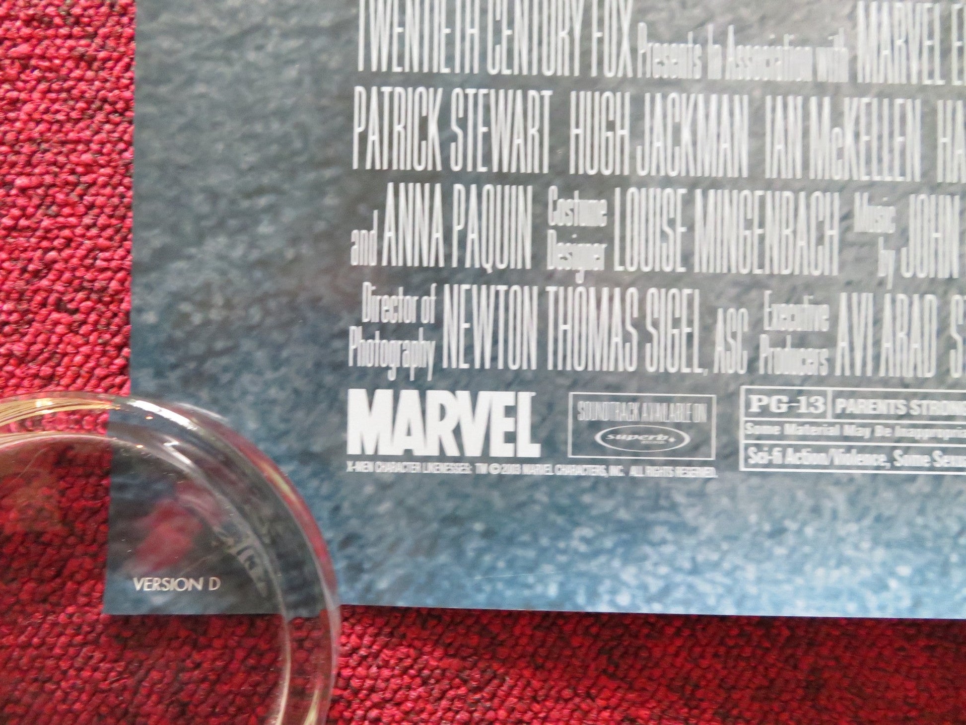 X - MEN 2 - VERSION D US ONE SHEET ROLLED POSTER HUGH JACKMAN PATRICK STEWART 2003 Rendezvous Cinema Movie posters