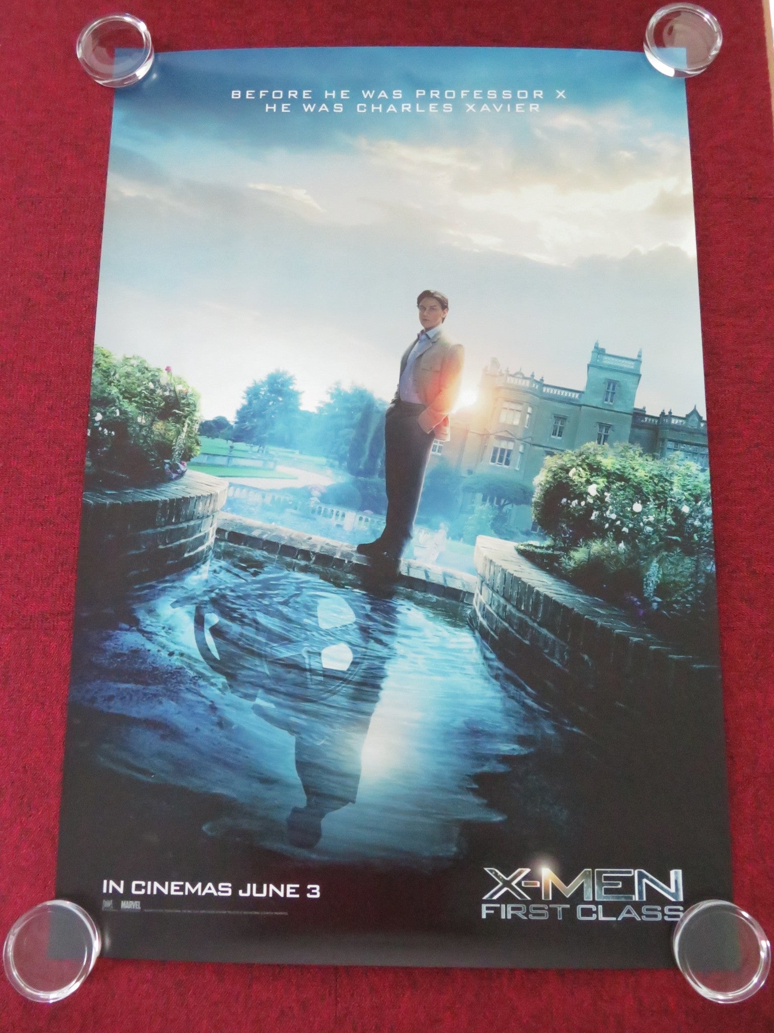 X - MEN: FIRST CLASS - A ONE SHEET ROLLED POSTER MCAVOY MICHAEL FASSBENDER 2011 Movie posters