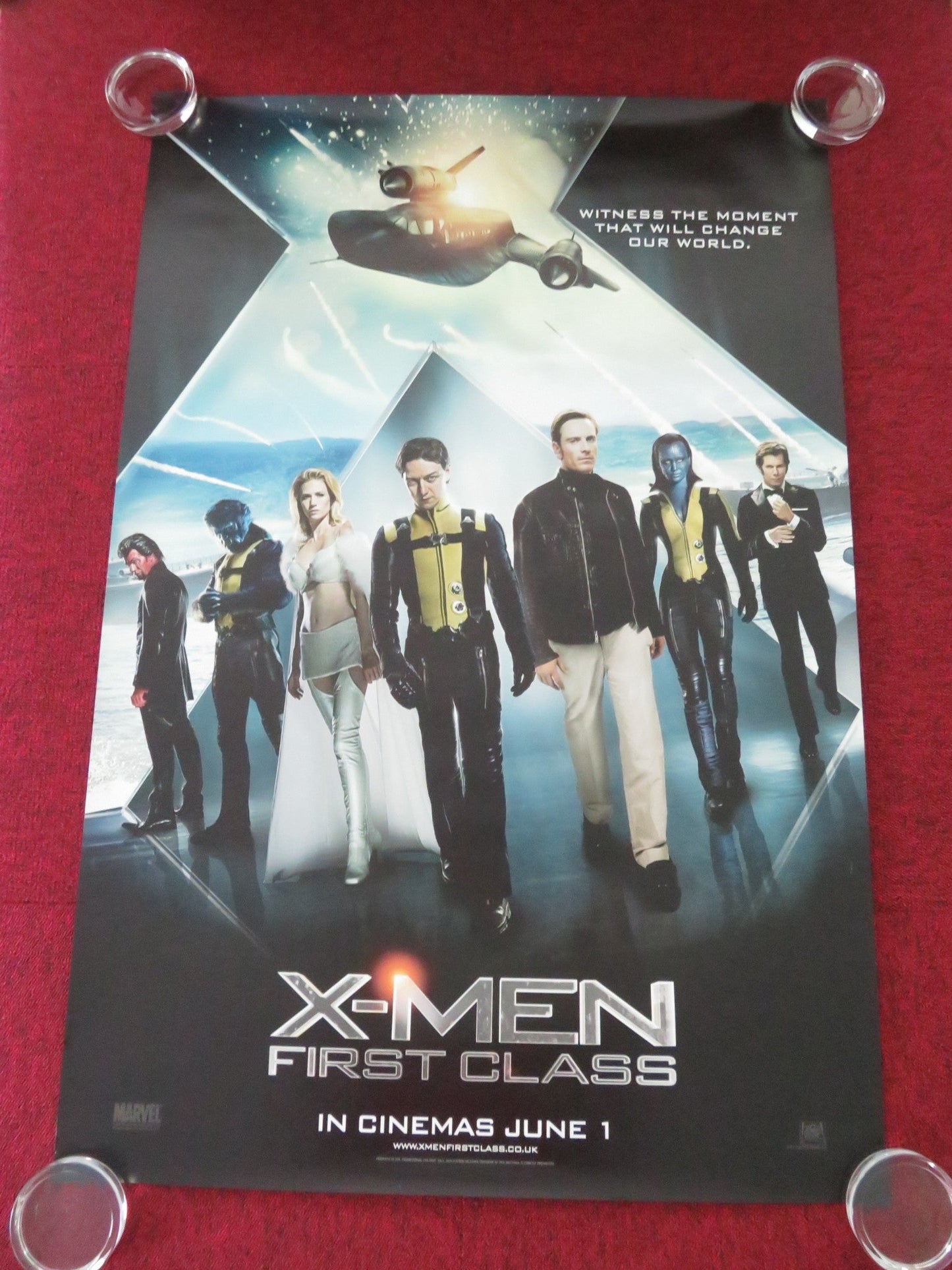 X - MEN: FIRST CLASS - B ONE SHEET ROLLED POSTER MCAVOY MICHAEL FASSBENDER 2011 Movie posters