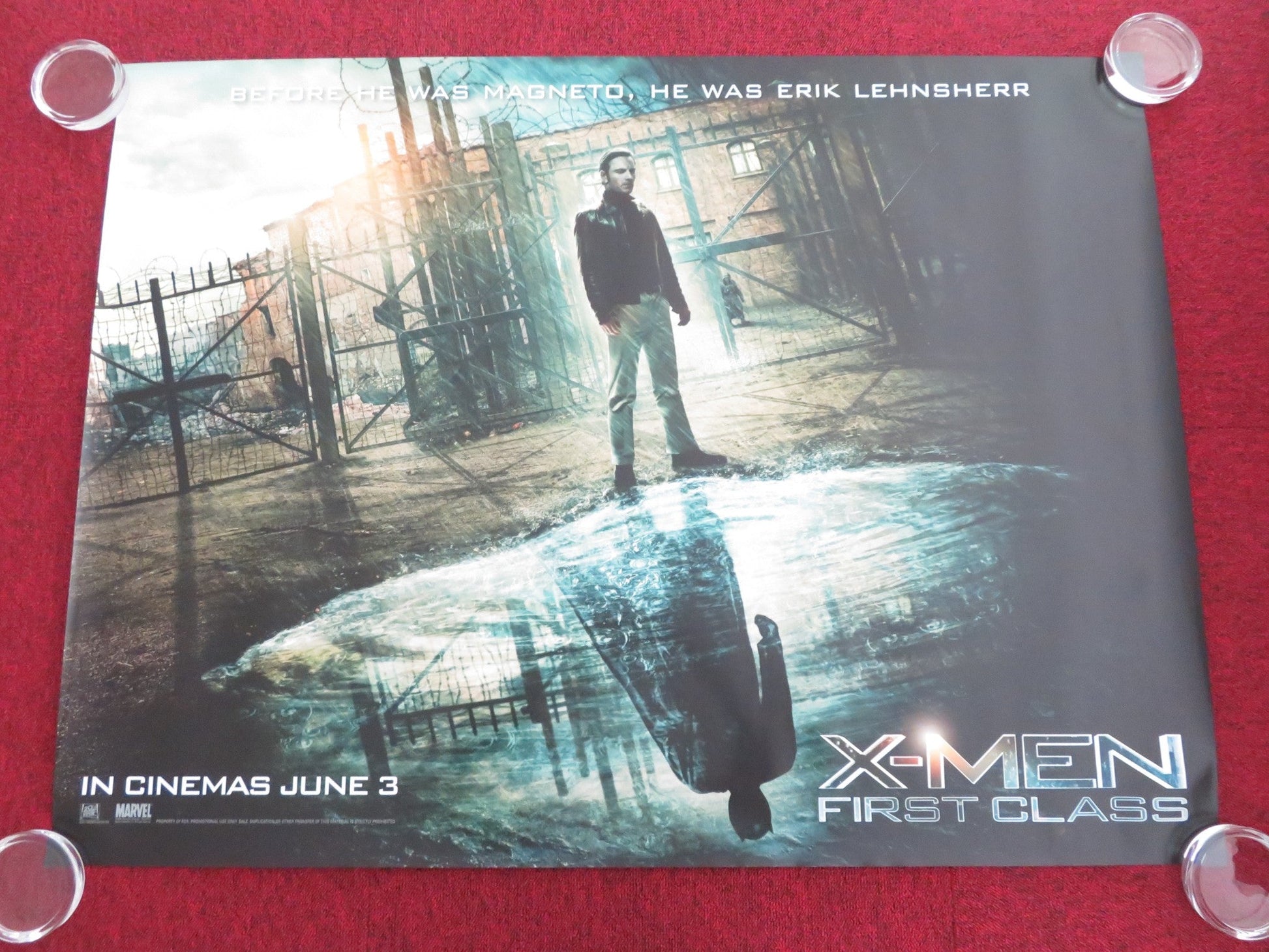 X-MEN: FIRST CLASS - B UK QUAD ROLLED POSTER MARVEL MICHAEL FASSBENDER 2011 - Rendezvous Cinema