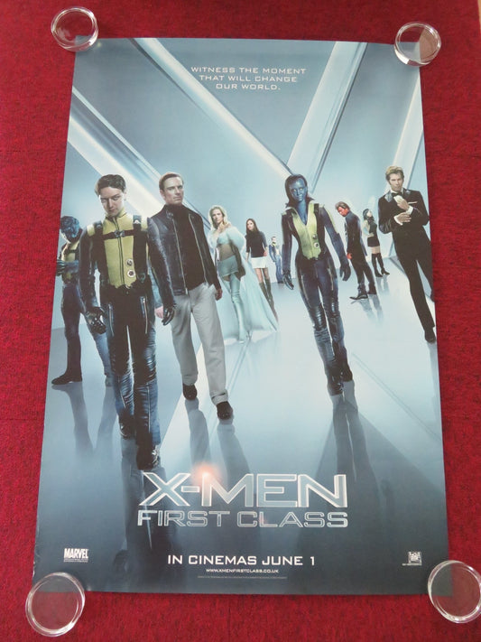 X - MEN: FIRST CLASS - D ONE SHEET ROLLED POSTER JAMES MICHAEL FASSBENDER 2011 Movie posters