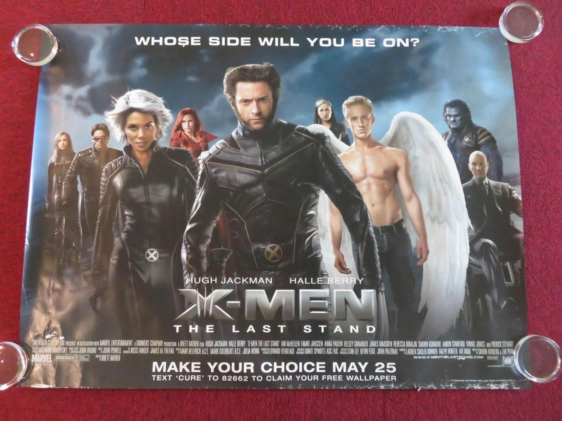 X - MEN: THE LAST STAND - B UK QUAD ROLLED POSTER HUGH JACKMAN HALLE BERRY 2006 Movie posters