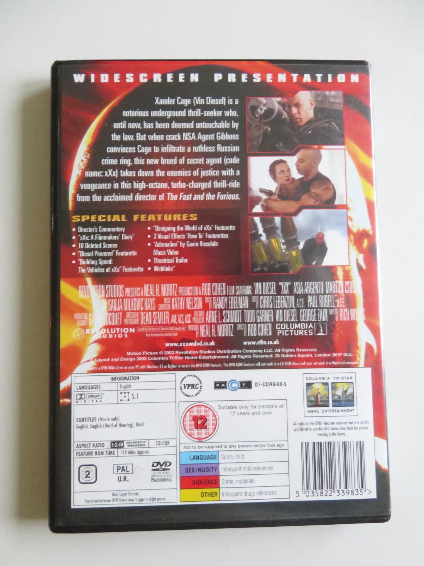 XXX (DVD) VIN DIESEL SAMUEL L. JACKSON 2002 REGION 2 Movie posters
