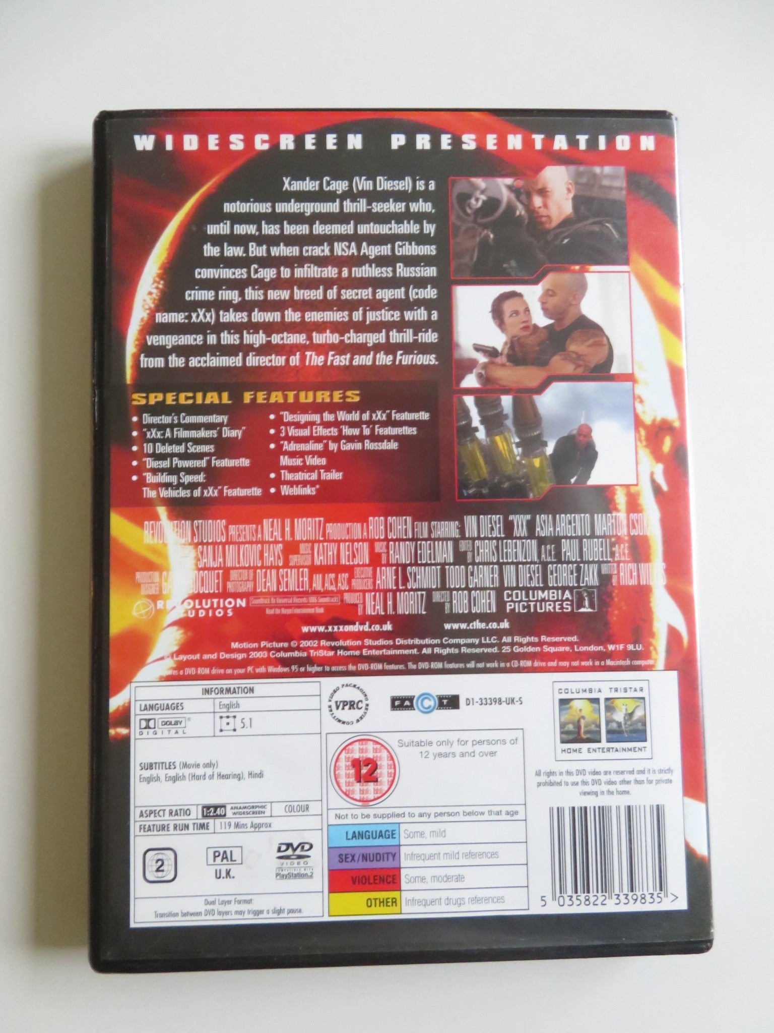 XXX (DVD) VIN DIESEL SAMUEL L. JACKSON 2002 REGION 2 Movie posters