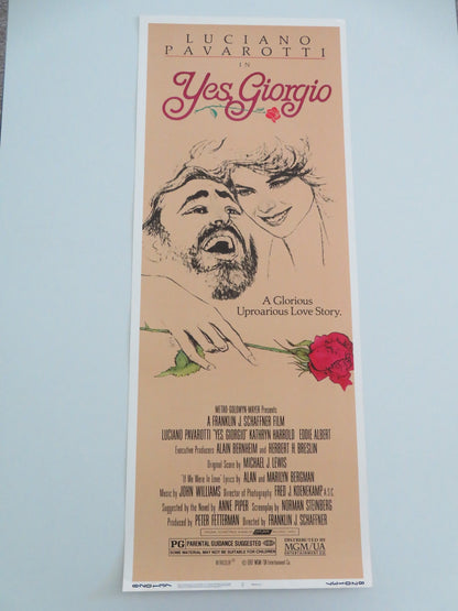 YES, GIORGIO US INSERT POSTER LUCIANO PAVAROTTI KATHRYN HARROLD 1982 Movie posters