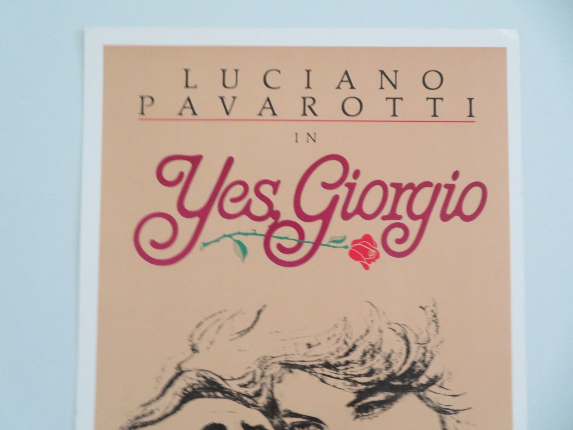 YES, GIORGIO US INSERT POSTER LUCIANO PAVAROTTI KATHRYN HARROLD 1982 Movie posters