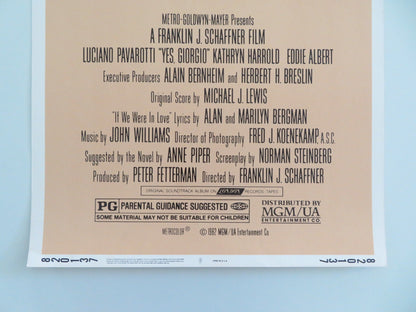 YES, GIORGIO US INSERT POSTER LUCIANO PAVAROTTI KATHRYN HARROLD 1982 Movie posters