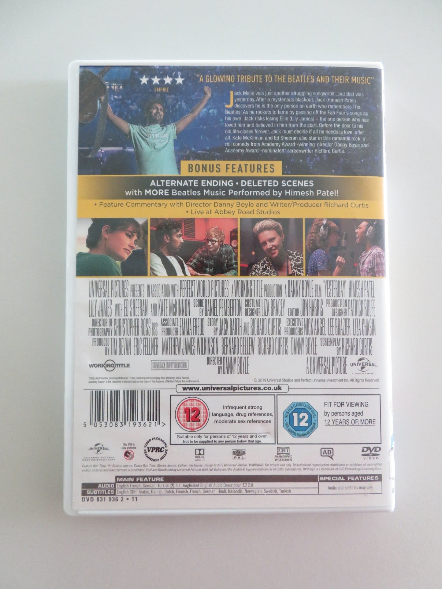 YESTERDAY (DVD) HIMESH PATEL LILY JAMES 2019 REGION 2,4,5 Movie posters