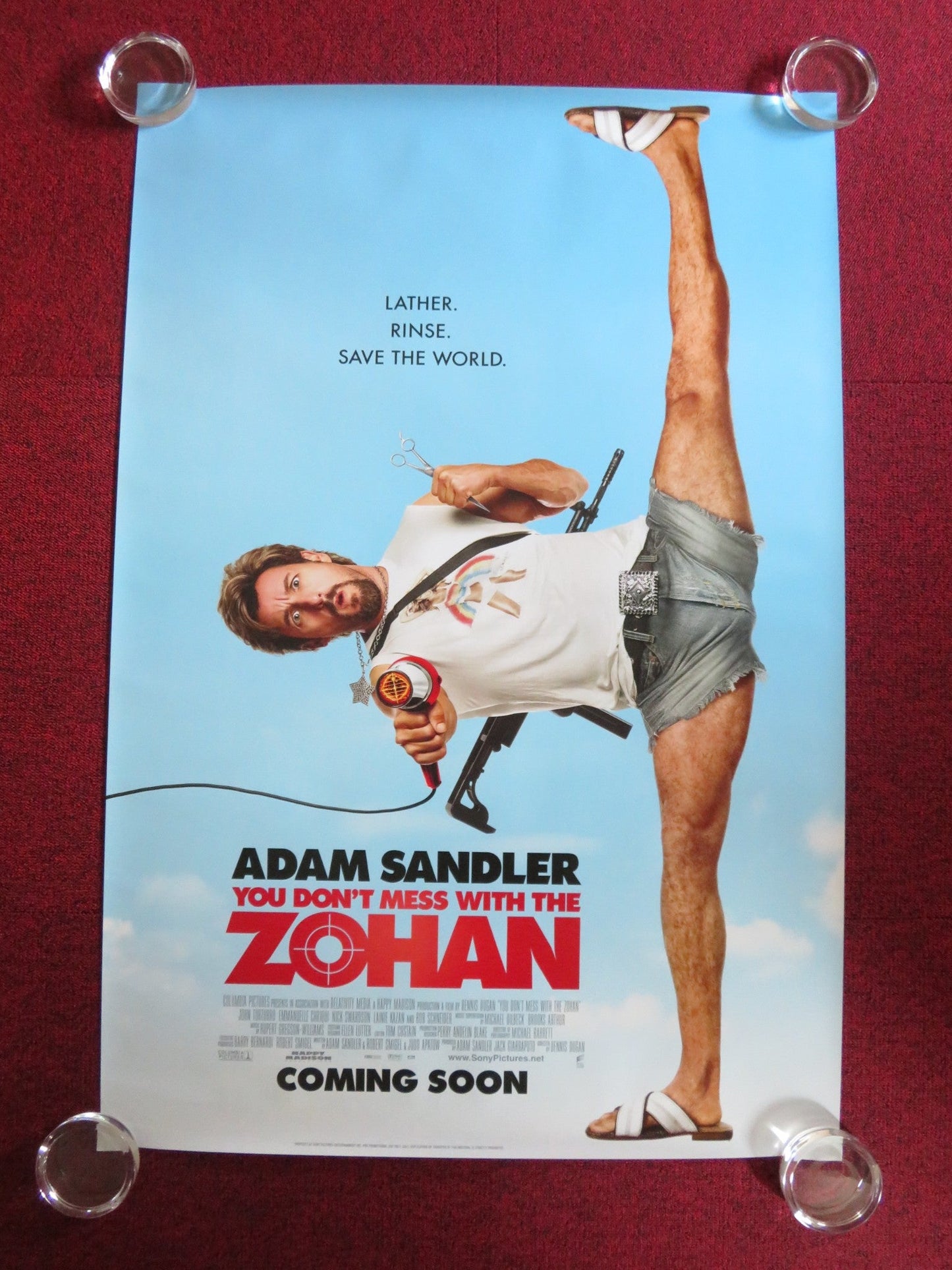 YOU DON'T MESS WITH THE ZOHAN US ONE SHEET ROLLED POSTER ADAM SANDLER 2008 Rendezvous Cinema Movie posters