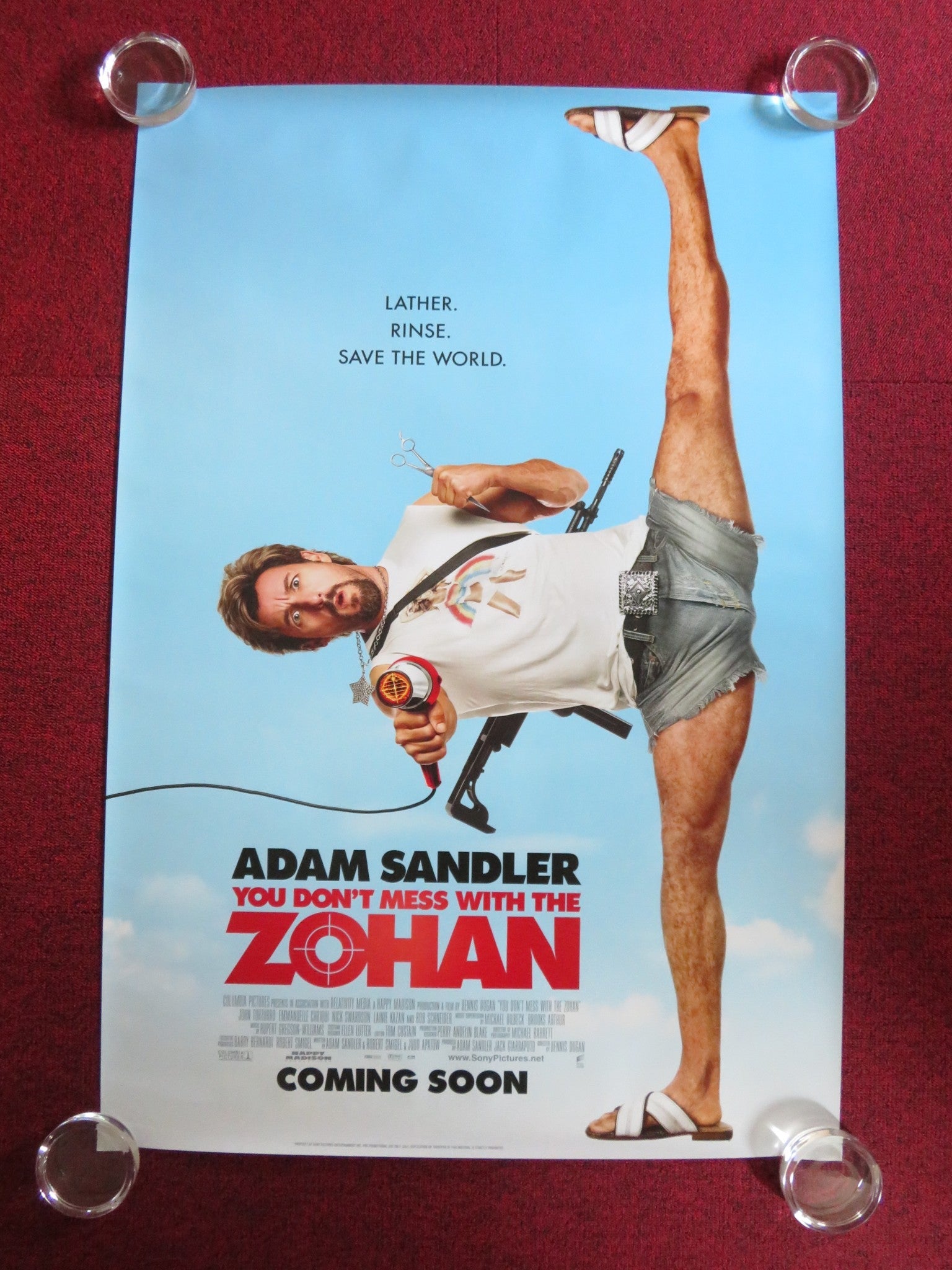 YOU DON'T MESS WITH THE ZOHAN US ONE SHEET ROLLED POSTER ADAM SANDLER 2008 Rendezvous Cinema Movie posters