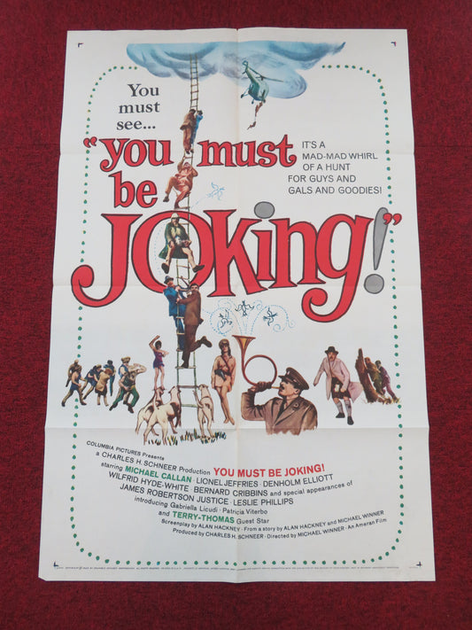 You Must Be Joking! Folded US One Sheet Poster Michael Callan L. Jeffries 1965 Movie posters
