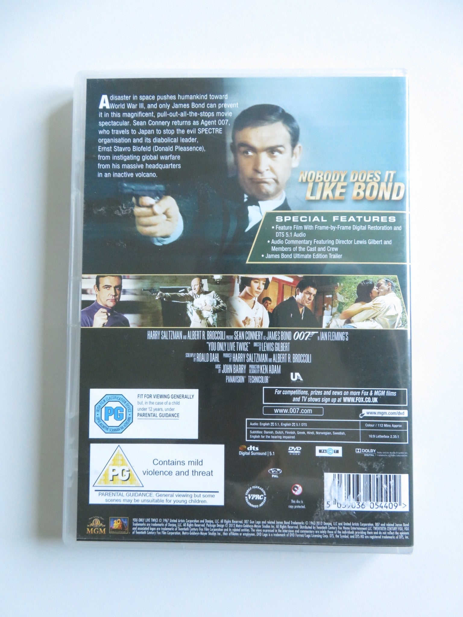 YOU ONLY LIVE TWICE (DVD) 007 JAMES BOND SEAN CONNERY 1967 REGION 2 - Rendezvous Cinema