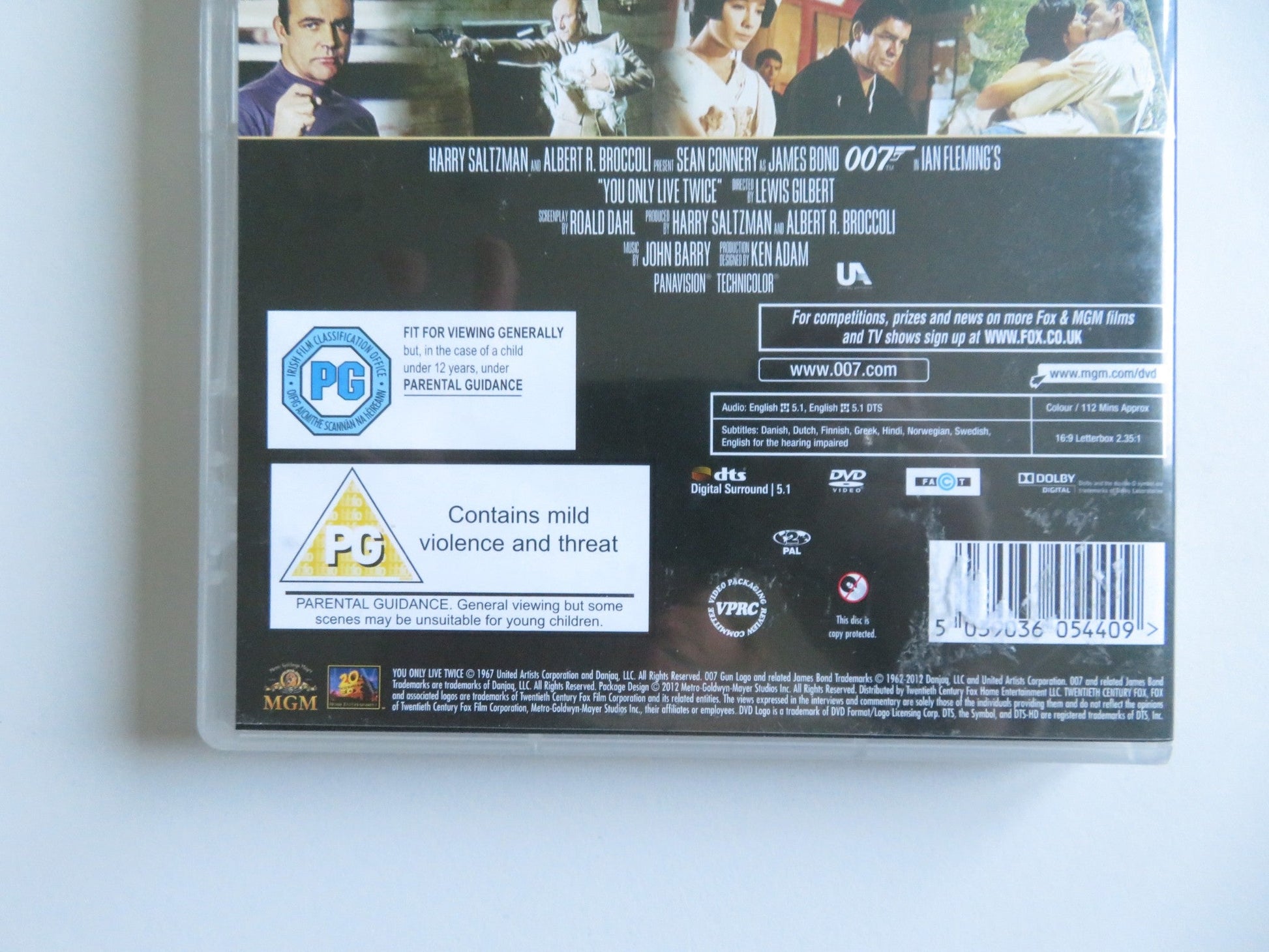 YOU ONLY LIVE TWICE (DVD) 007 JAMES BOND SEAN CONNERY 1967 REGION 2 - Rendezvous Cinema