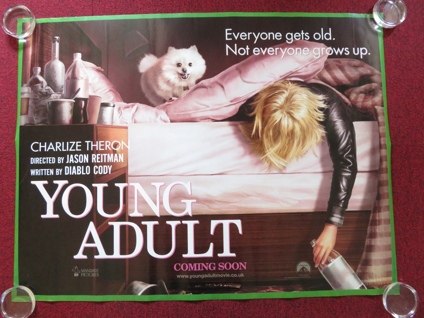 YOUNG ADULT - B UK QUAD ROLLED POSTER CHARLIZE THERON PATTON OSWALT 2011 Rendezvous Cinema Movie posters
