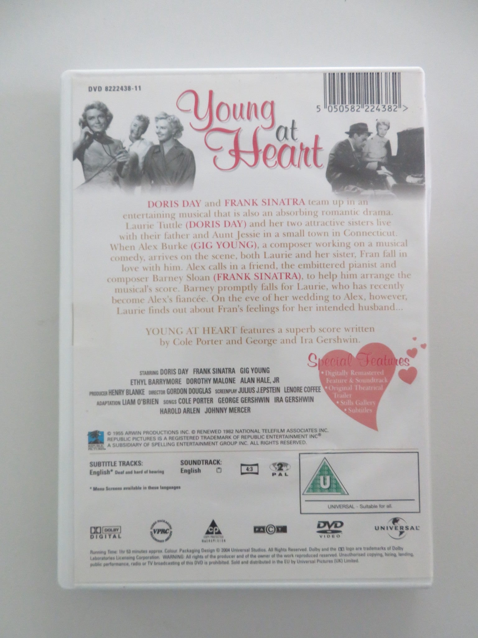 YOUNG AT HEART (DVD) DORIS DAY FRANK SINATRA 1954 REGION 2 Movie posters