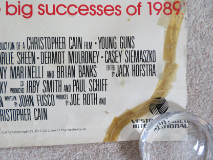YOUNG GUNS DOOR PANEL POSTER ROLLED EMILIO ESTEVEZ KIEFER SUTHERLAND 1988 Rendezvous Cinema Movie posters
