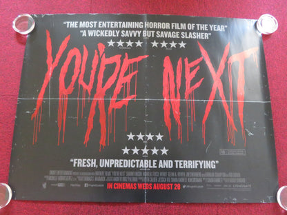 YOU'RE NEXT UK QUAD ROLLED POSTER SHARNI VINSON NICHOLAS TUCCI 2011 Rendezvous Cinema Movie posters