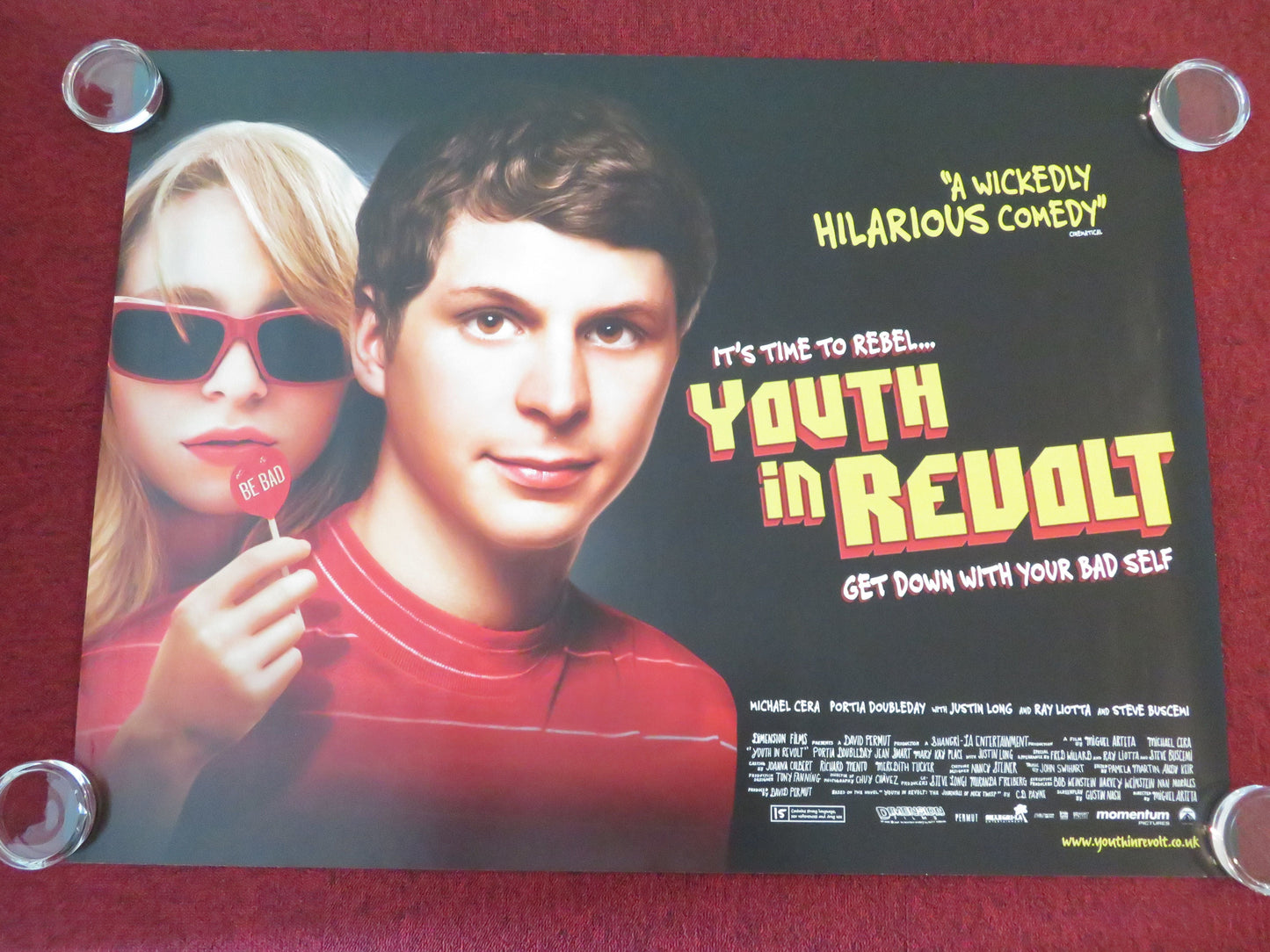 Youth in Revolt UK Quad Rolled Poster Michael Cera Portia Doubleday 2009 Movie posters