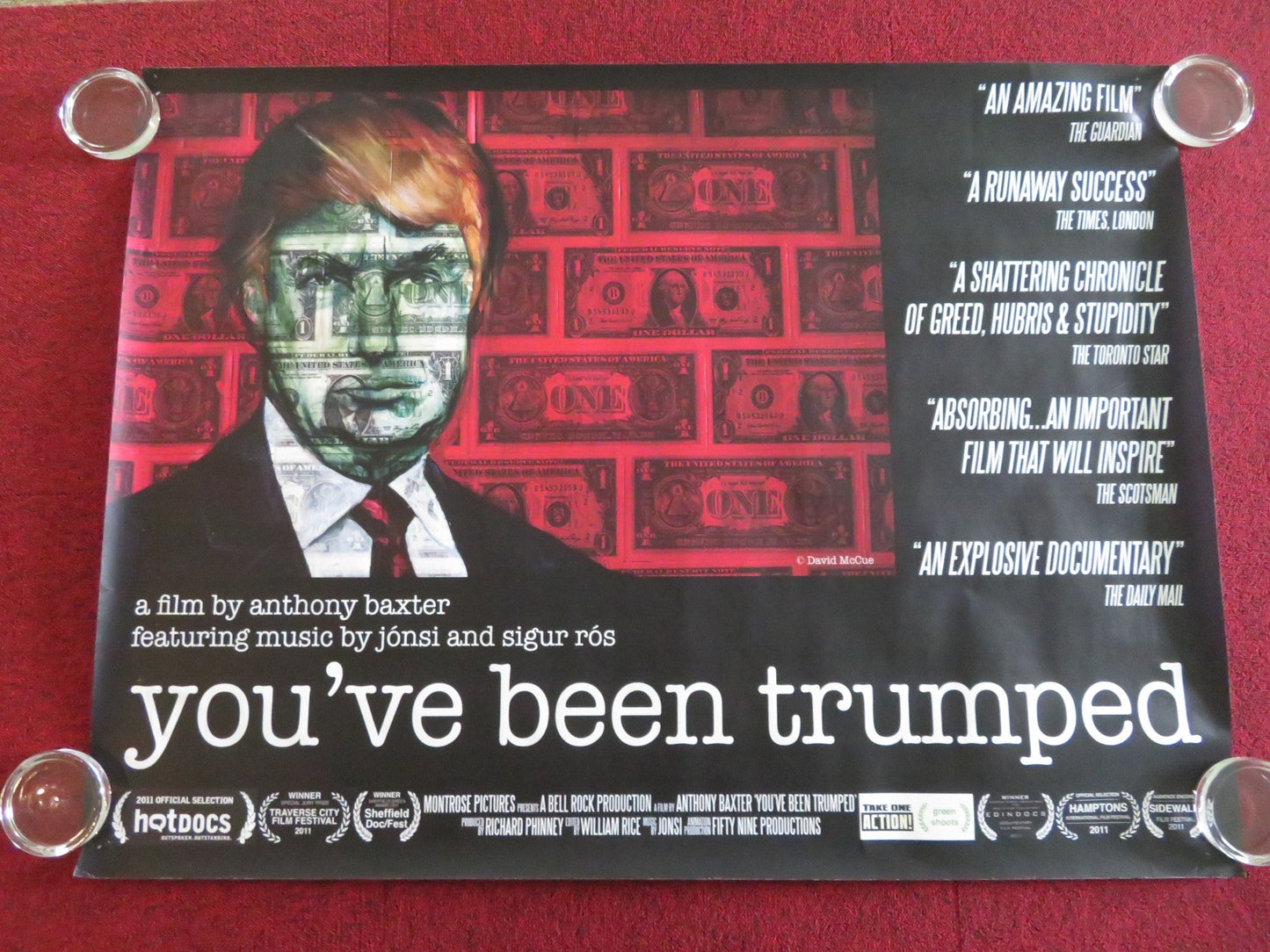 YOU'VE BEEN TRUMPED UK QUAD ROLLED POSTER ANTHONY BAXTER DONALD TRUMP 2011 - Rendezvous Cinema