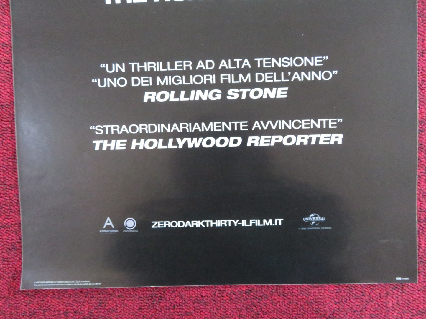 ZERO DARK THIRTY ITALIAN LOCANDINA POSTER JESSICA CHASTAIN JASON CLARKE 2012 Rendezvous Cinema Movie posters