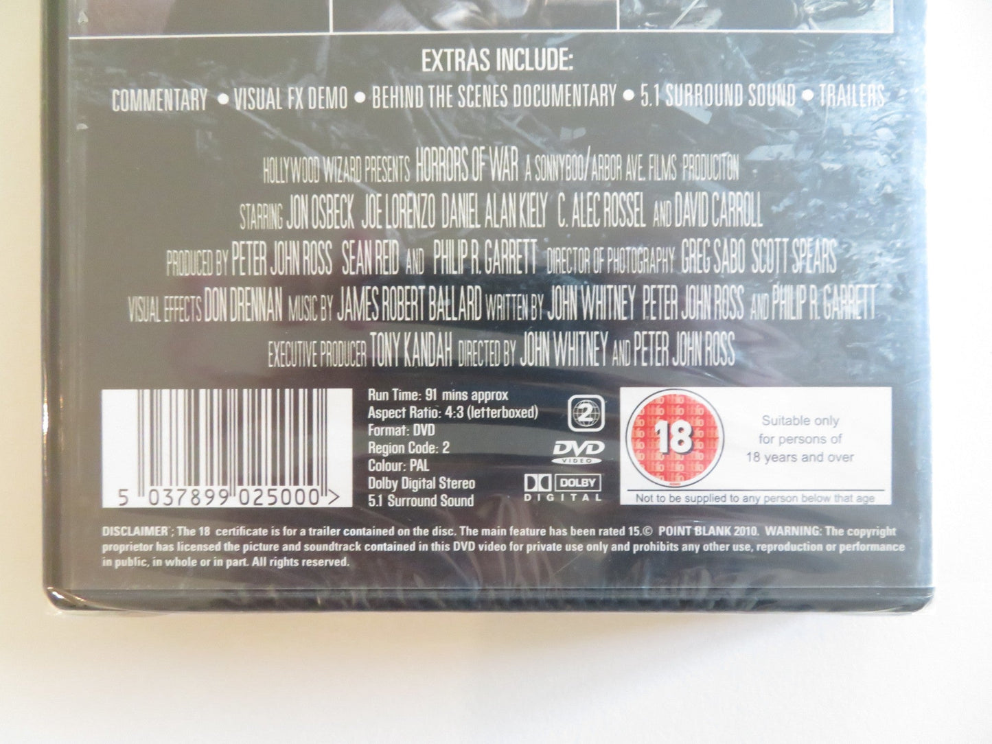 ZOMBIES OF WAR (DVD) JON OSBECK JOE LORENZO 2006 REGION 2 Rendezvous Cinema Movie posters